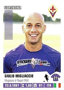 Cromo Giulio Migliaccio - Calciatori 2012-2013 - Panini