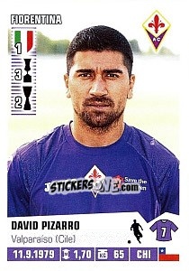 Sticker David Pizarro - Calciatori 2012-2013 n. 144 - Panini