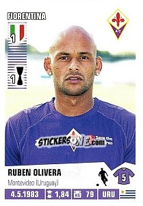 Figurina Ruben Olivera - Calciatori 2012-2013 - Panini