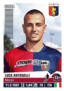 Sticker Luca Antonelli - Calciatori 2012-2013 n. 162 - Panini