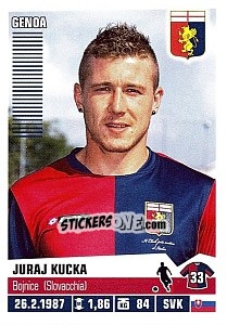 Sticker Juraj Kucka - Calciatori 2012-2013 n. 166 - Panini
