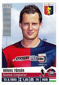 Cromo Dániel Tőzsér - Calciatori 2012-2013 - Panini