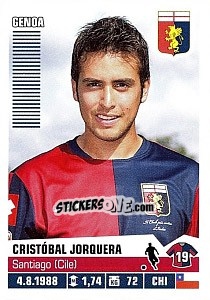 Sticker Cristóbal Jorquera - Calciatori 2012-2013 n. 172 - Panini