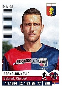 Figurina Boško Jankovic - Calciatori 2012-2013 - Panini