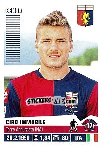 Figurina Ciro Immobile - Calciatori 2012-2013 - Panini