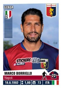 Sticker Marco Borriello - Calciatori 2012-2013 n. 175 - Panini
