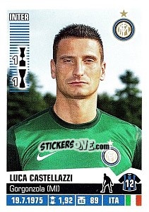 Sticker Luca Castellazzi - Calciatori 2012-2013 n. 178 - Panini