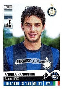 Sticker Andrea Ranocchia - Calciatori 2012-2013 n. 180 - Panini