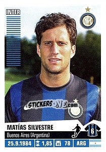 Cromo Matías Silvestre - Calciatori 2012-2013 - Panini