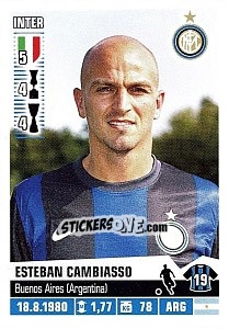 Sticker Esteban Cambiasso - Calciatori 2012-2013 n. 190 - Panini