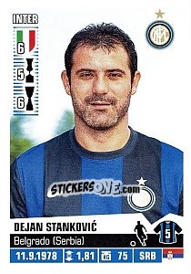 Sticker Dejan Stankovic - Calciatori 2012-2013 n. 191 - Panini