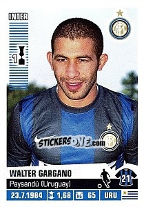 Sticker Walter Gargano - Calciatori 2012-2013 n. 192 - Panini