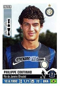 Sticker Philippe Coutinho - Calciatori 2012-2013 n. 196 - Panini