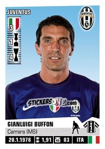 Sticker Gianluigi Buffon - Calciatori 2012-2013 n. 201 - Panini