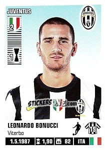 Sticker Leonardo Bonucci - Calciatori 2012-2013 n. 204 - Panini