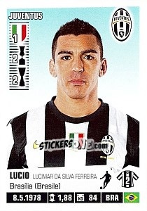 Sticker Lucio - Calciatori 2012-2013 n. 209 - Panini