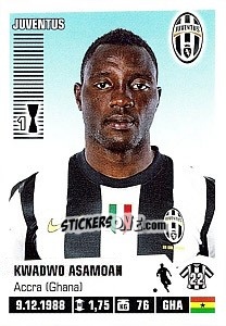 Cromo Kwadwo Asamoah - Calciatori 2012-2013 - Panini