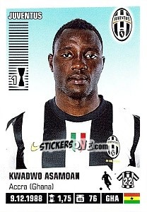 Sticker Kwadwo Asamoah - Calciatori 2012-2013 n. 217 - Panini