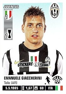 Sticker Emanuele Giaccherini - Calciatori 2012-2013 n. 218 - Panini