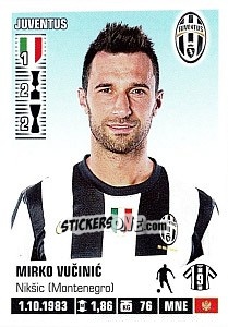 Figurina Mirko Vucinic - Calciatori 2012-2013 - Panini