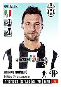 Sticker Mirko Vucinic - Calciatori 2012-2013 n. 221 - Panini