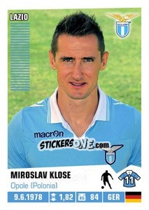 Cromo Miroslav Klose - Calciatori 2012-2013 - Panini