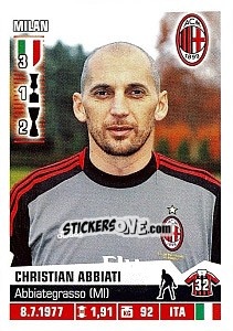 Sticker Christian Abbiati - Calciatori 2012-2013 - Panini