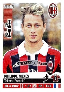 Sticker Philippe Mexès - Calciatori 2012-2013 n. 252 - Panini