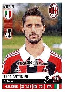 Sticker Luca Antonini - Calciatori 2012-2013 n. 257 - Panini