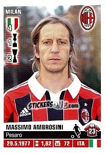 Sticker Massimo Ambrosini - Calciatori 2012-2013 n. 261 - Panini