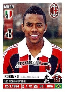 Sticker Robinho - Calciatori 2012-2013 n. 269 - Panini