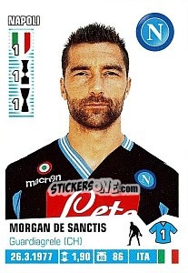 Cromo Morgan De Sanctis - Calciatori 2012-2013 - Panini
