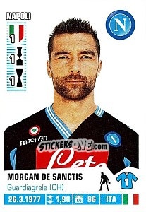 Sticker Morgan De Sanctis - Calciatori 2012-2013 n. 273 - Panini