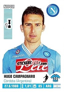 Cromo Hugo Campagnaro - Calciatori 2012-2013 - Panini