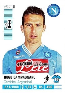 Sticker Hugo Campagnaro - Calciatori 2012-2013 n. 276 - Panini