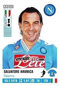 Sticker Salvatore Aronica - Calciatori 2012-2013 n. 281 - Panini