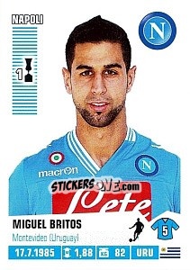 Cromo Miguel Britos - Calciatori 2012-2013 - Panini