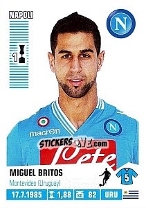 Figurina Miguel Britos - Calciatori 2012-2013 n. 282 - Panini