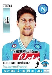 Cromo Federico Fernández - Calciatori 2012-2013 - Panini