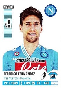 Sticker Federico Fernández - Calciatori 2012-2013 n. 283 - Panini