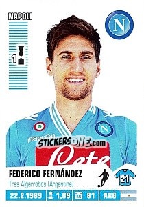 Figurina Federico Fernández - Calciatori 2012-2013 - Panini