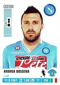 Sticker Andrea Dossena - Calciatori 2012-2013 n. 284 - Panini