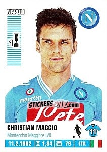 Sticker Christian Maggio - Calciatori 2012-2013 n. 285 - Panini