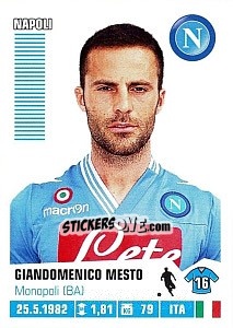Sticker Giandomenico Mesto - Calciatori 2012-2013 - Panini