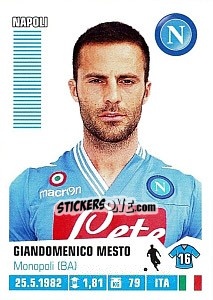 Sticker Giandomenico Mesto - Calciatori 2012-2013 n. 287 - Panini