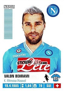 Figurina Valon Behrami - Calciatori 2012-2013 - Panini