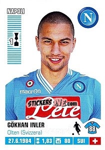 Sticker Gökhan Inler - Calciatori 2012-2013 n. 289 - Panini