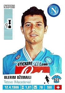 Sticker Blerim Džemaili - Calciatori 2012-2013 n. 290 - Panini