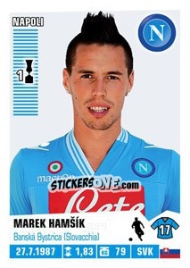 Cromo Marek Hamšík - Calciatori 2012-2013 n. 291 - Panini