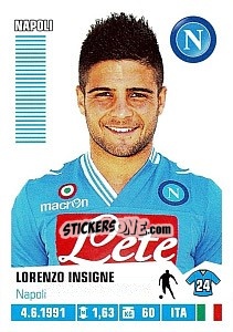 Sticker Lorenzo Insigne - Calciatori 2012-2013 n. 292 - Panini